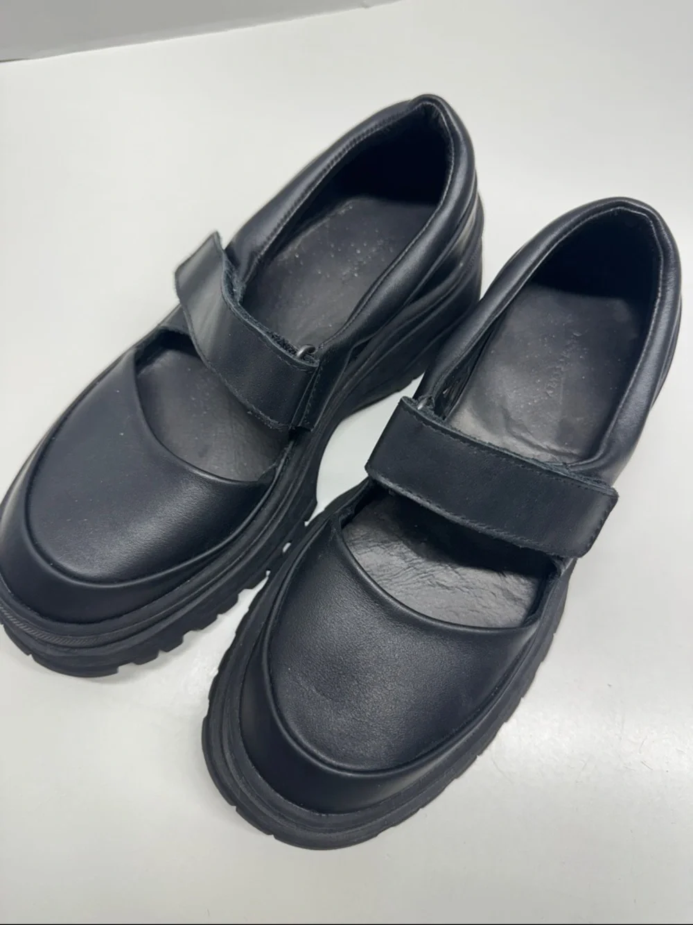 Rachel Comey Psilo Shoes Maryjane Adjustable Leather Slip On Black Size 36 / 6